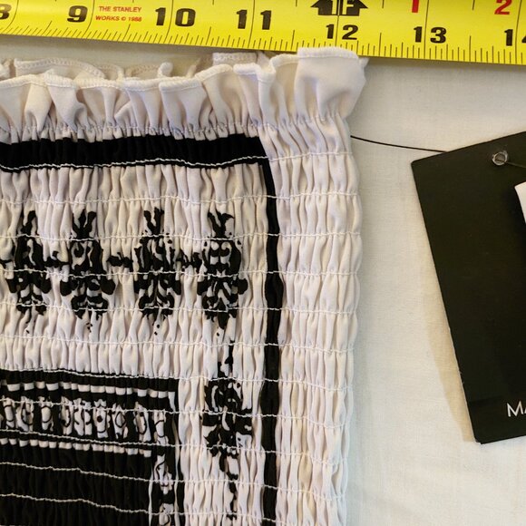 Maxi Beach Cover-Up Dress, Black and White, MAJORA, Size M - Picture 8 of 8